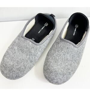 Mahabis Womens Classic Wool Slippers Gray Black Comfort Shoes 39 US 8